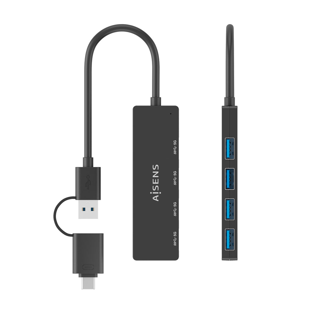 AISENS A109-0987 base para portátil y replicador de puertos Alámbrico USB 3.2 Gen 1 (3.1 Gen 1) Type-A + Type-C (5)