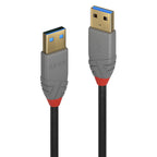 Lindy 36753 cable USB USB 3.2 Gen 1 (3.1 Gen 1) 3 m USB A 5 Gbit/s Negro, Gris (2)