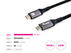 Equip 128380 cable USB USB4 Gen 3x2 0,5 m USB C 40 Gbit/s 240 W Negro (6)