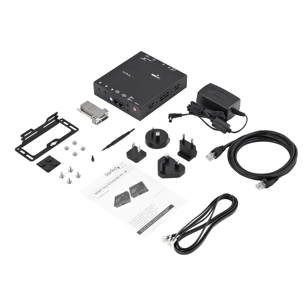 StarTech.com ST12MHDLAN4R extensor audio/video Receptor AV Negro