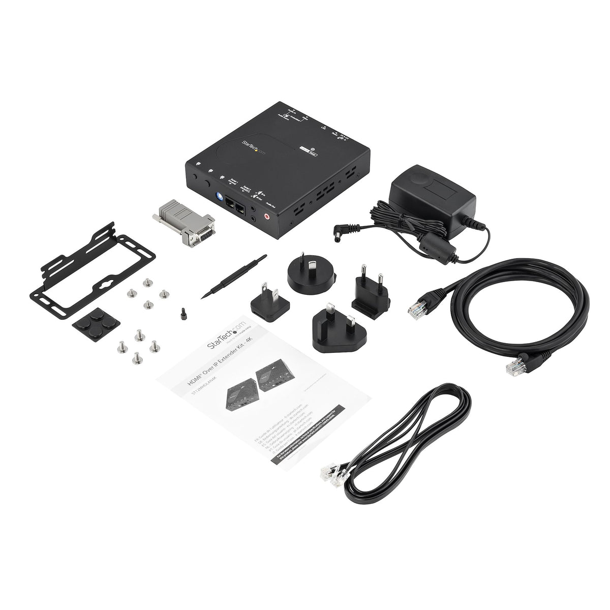 StarTech.com ST12MHDLAN4R extensor audio/video Receptor AV Negro