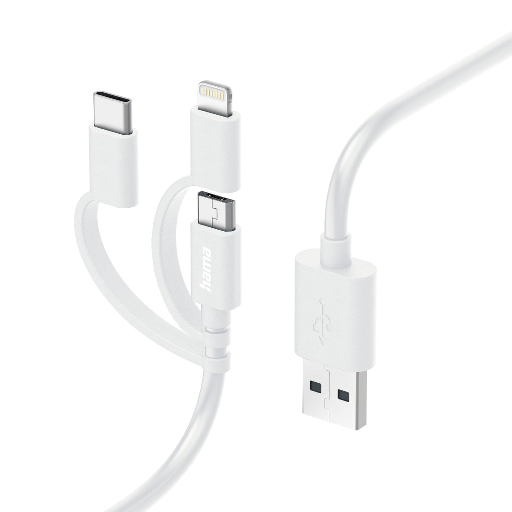 Hama 00201535 cable USB USB 2.0 1 m USB A Micro-USB B 0,48 Gbit/s Blanco
