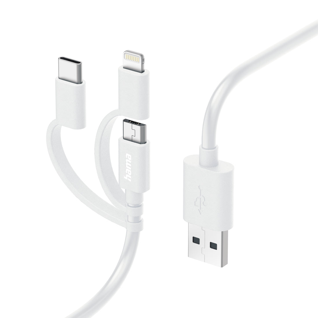 Hama 00201535 cable USB USB 2.0 1 m USB A Micro-USB B 0,48 Gbit/s Blanco