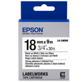 Cinta Epson LK-5WBW adhesivo fuerte negro sobre blanco 18 mm x 9 m