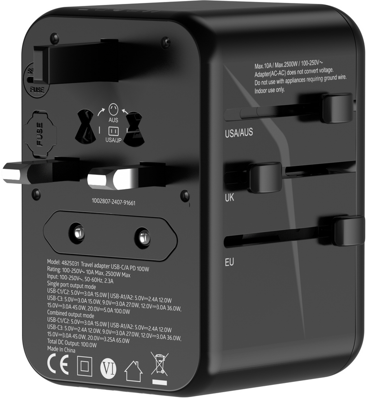 Adaptador viaje ARTICONA USB-C/A PD 100W (4)