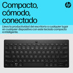 HP 350 BLK Compact Multi-Device Keyboard teclado Hogar Negro (4)