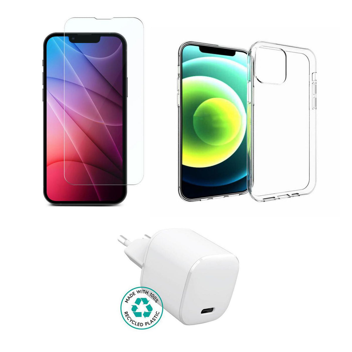 eSTUFF ES-KIT-IPH13PRO cargador de dispositivo móvil Teléfono móvil Transparente, Blanco Corriente alterna Interior (2)