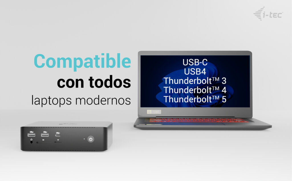 i-tec TB5QUATTRODOCKPD base para portátil y replicador de puertos Alámbrico Negro (6)
