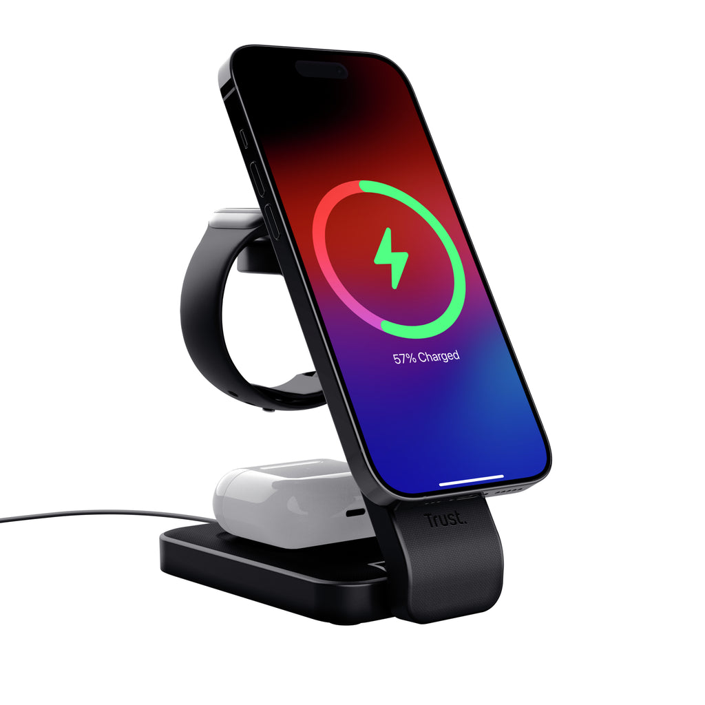Trust Viro Auriculares, Auriculares, Smartphone, Reloj inteligente Negro USB Cargador inalámbrico (2)