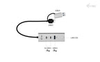 i-tec CAMETALG325HUB hub de interfaz USB 3.2 Gen 1 (3.1 Gen 1) Type-A + Type-C 5 Mbit/s Plata (4)