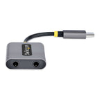 StarTech.com USBC-AUDIO-SPLITTER divisor de audio Gris