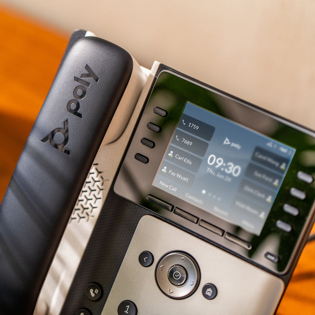 HP Poly Edge E350 IP Phone and PoE-enabled teléfono IP Negro 8 líneas IPS (4)