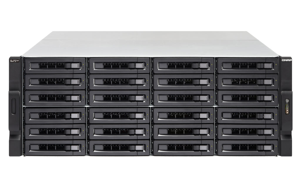 QNAP TS-h2483XU-RP NAS Bastidor (4U) Intel Xeon E E-2236 128 GB DDR4 0 TB QuTS hero Negro