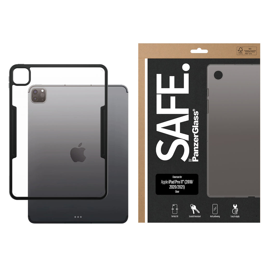PanzerGlass SAFE. by ® ClearCase iPad Pro 11'' (2018, 2020-2022) | Bulk funda para teléfono móvil Transparente (2)