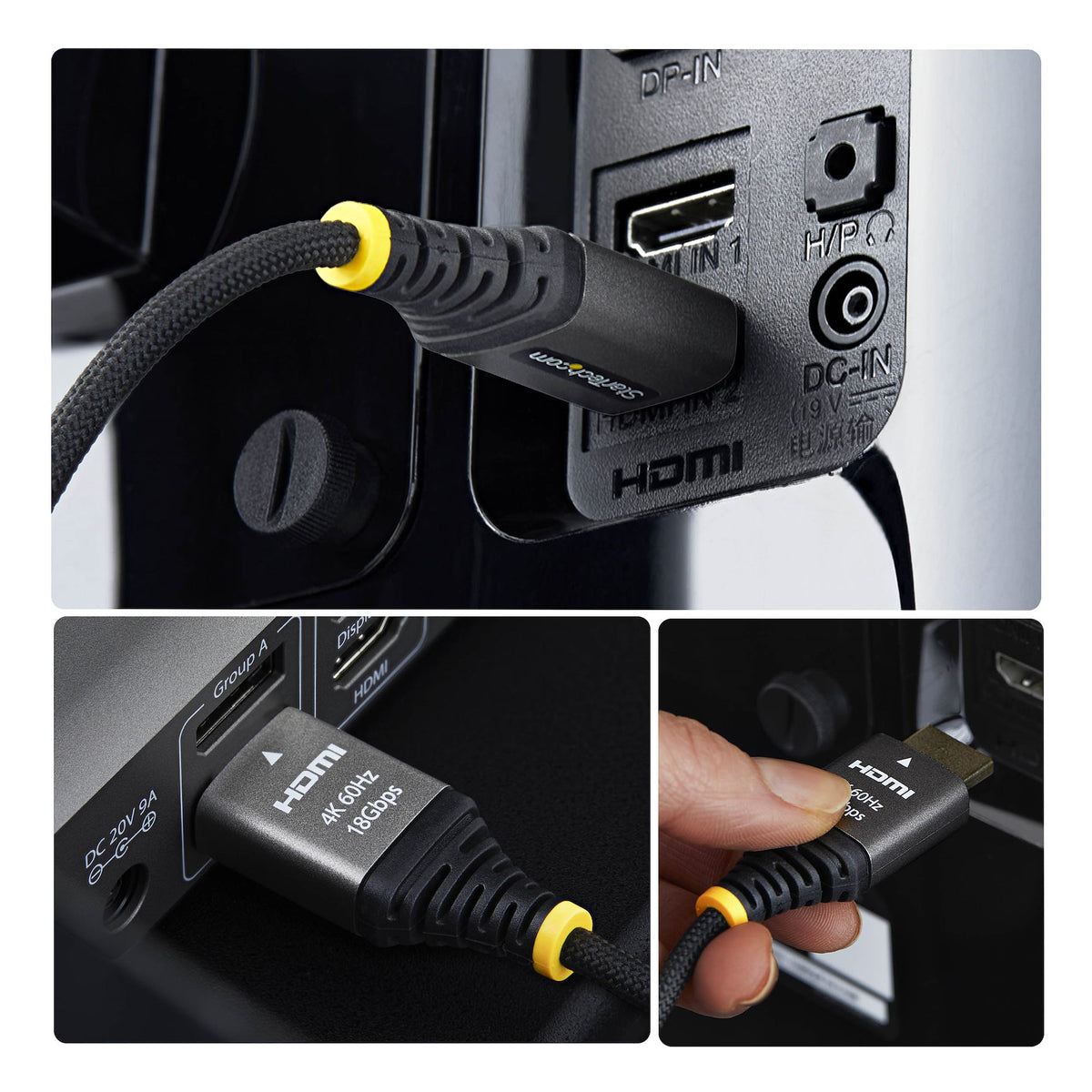 StarTech.com HDMI2-FLEX-4K60-3M cable HDMI HDMI tipo A (Estándar) Negro, Plata (2)