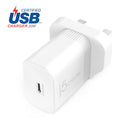 j5create JUP1420-FN cargador de dispositivo móvil Universal Blanco Corriente alterna Carga rápida Interior