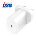 j5create JUP1420-FN cargador de dispositivo móvil Universal Blanco Corriente alterna Carga rápida Interior
