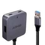 Lindy 43388 hub de interfaz USB 3.2 Gen 1 (3.1 Gen 1) Type-A 5000 Mbit/s Negro, Gris (5)