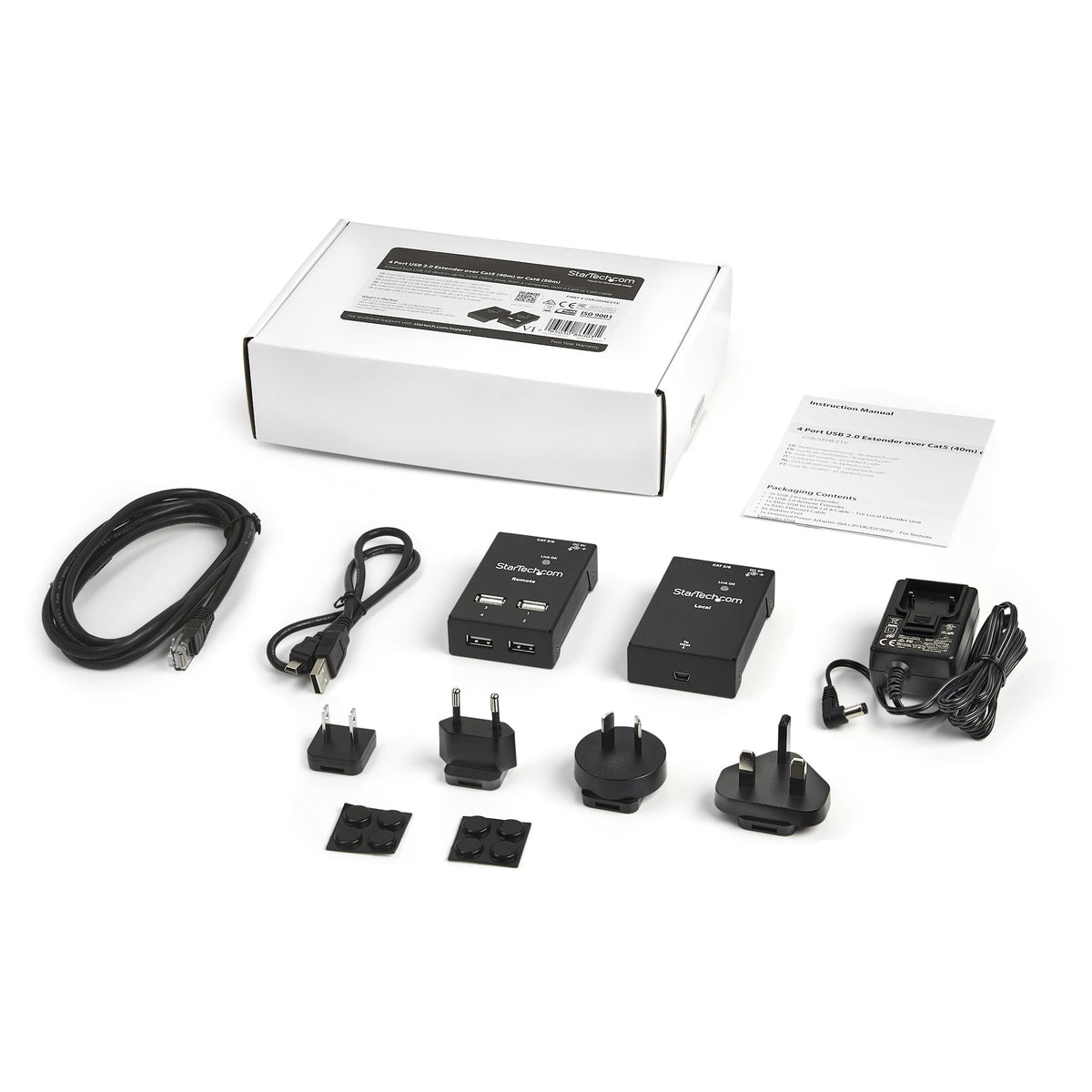 StarTech.com USB2004EXTV extensor de consola Transmisor y receptor de consola