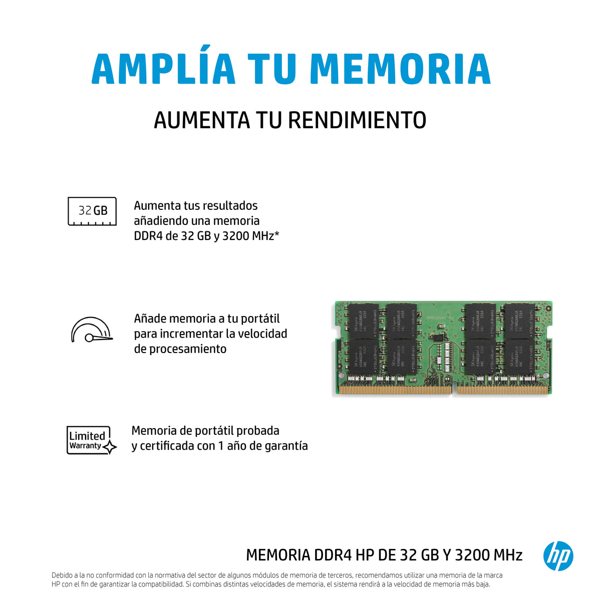 HP 32 GB 3200MHz DDR4 módulo de memoria 260-pin SO-DIMM (4)
