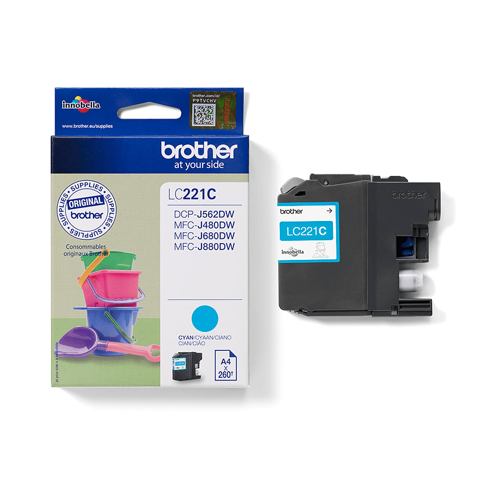 Brother LC221C cartucho de tinta 1 pieza(s) Original Cian (4)