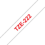 Brother TZE-222 cinta para impresora de etiquetas Rojo sobre blanco (2)