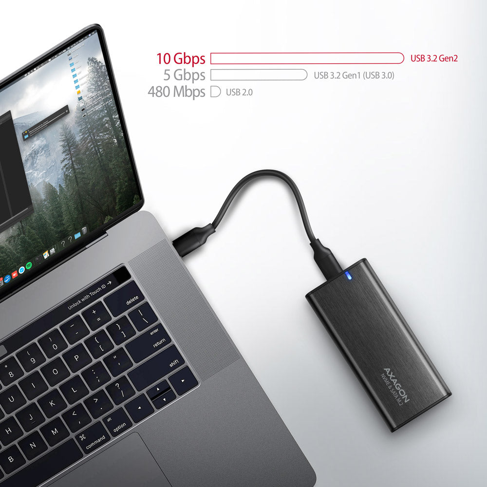Axagon EEM2-SB2 caja para disco duro externo Caja externa para unidad de estado sólido (SSD) Negro M.2 (7)