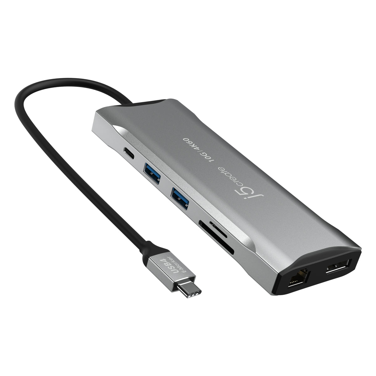j5create JCD397 Alámbrico USB 3.2 Gen 1 (3.1 Gen 1) Type-C Gris