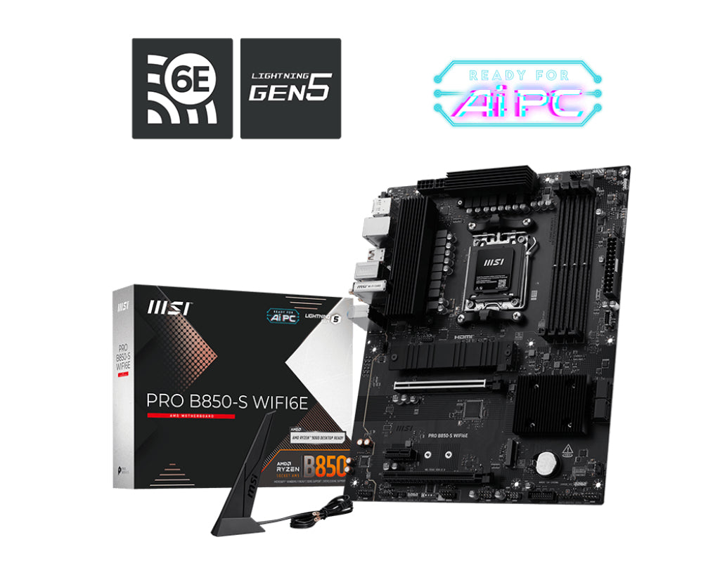 MSI PRO B850-S WIFI6E placa base AMD B850 Zócalo AM5 ATX (3)