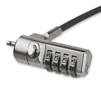 StarTech.com LTLOCK4D cable antirrobo Negro, Plata