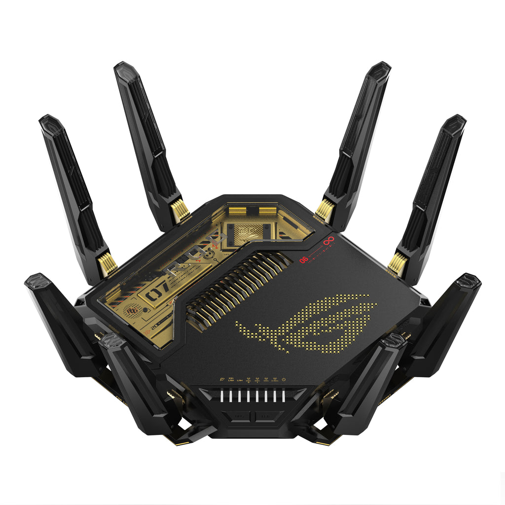 ASUS ROG Rapture GT-BE98 router inalámbrico 10 Gigabit Ethernet Quad-band (2.4 GHz / 5 GHz-1 / 5 GHz-2 / 6 GHz) Negro (3)