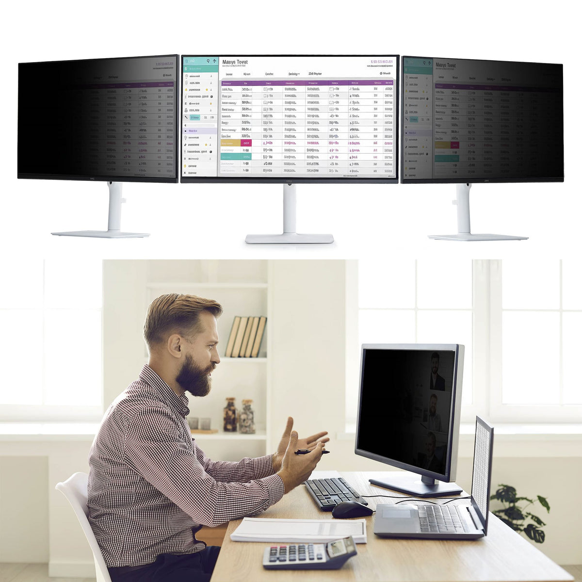 StarTech.com 238M9-PRIVACY-SCREEN filtro para monitor 60,5 cm (23.8") Filtro de privacidad para pantallas sin marco (3)