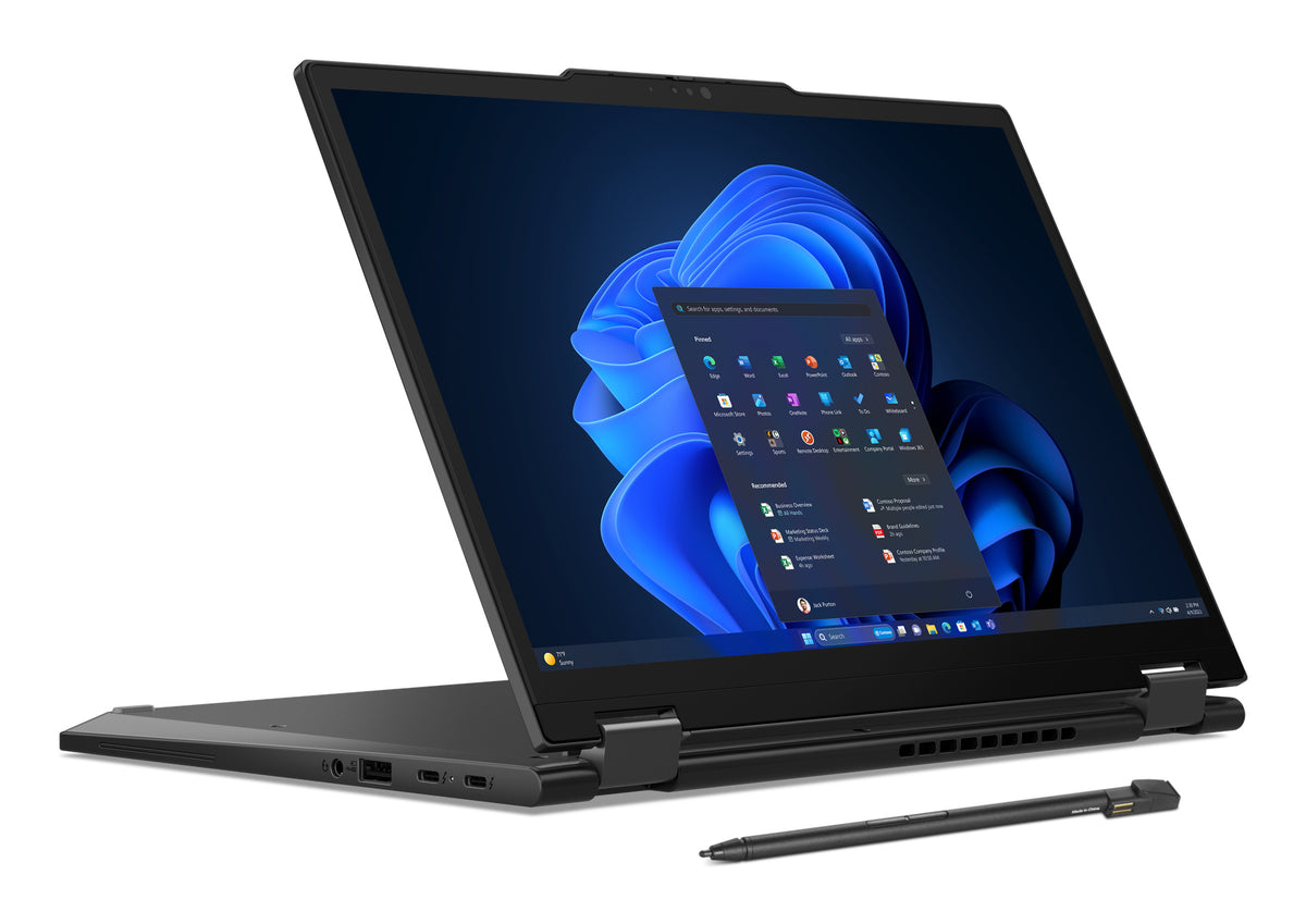 Lenovo ThinkPad X13 2-in-1 Gen 5 Intel Core Ultra 5 125U Híbrido (2-en-1) 33,8 cm (13.3") Pantalla táctil WUXGA 16 GB LPDDR5x-SDRAM 256 GB SSD Wi-Fi 6E (802.11ax) Windows 11 Pro Negro Inglés del Reino Unido (3)