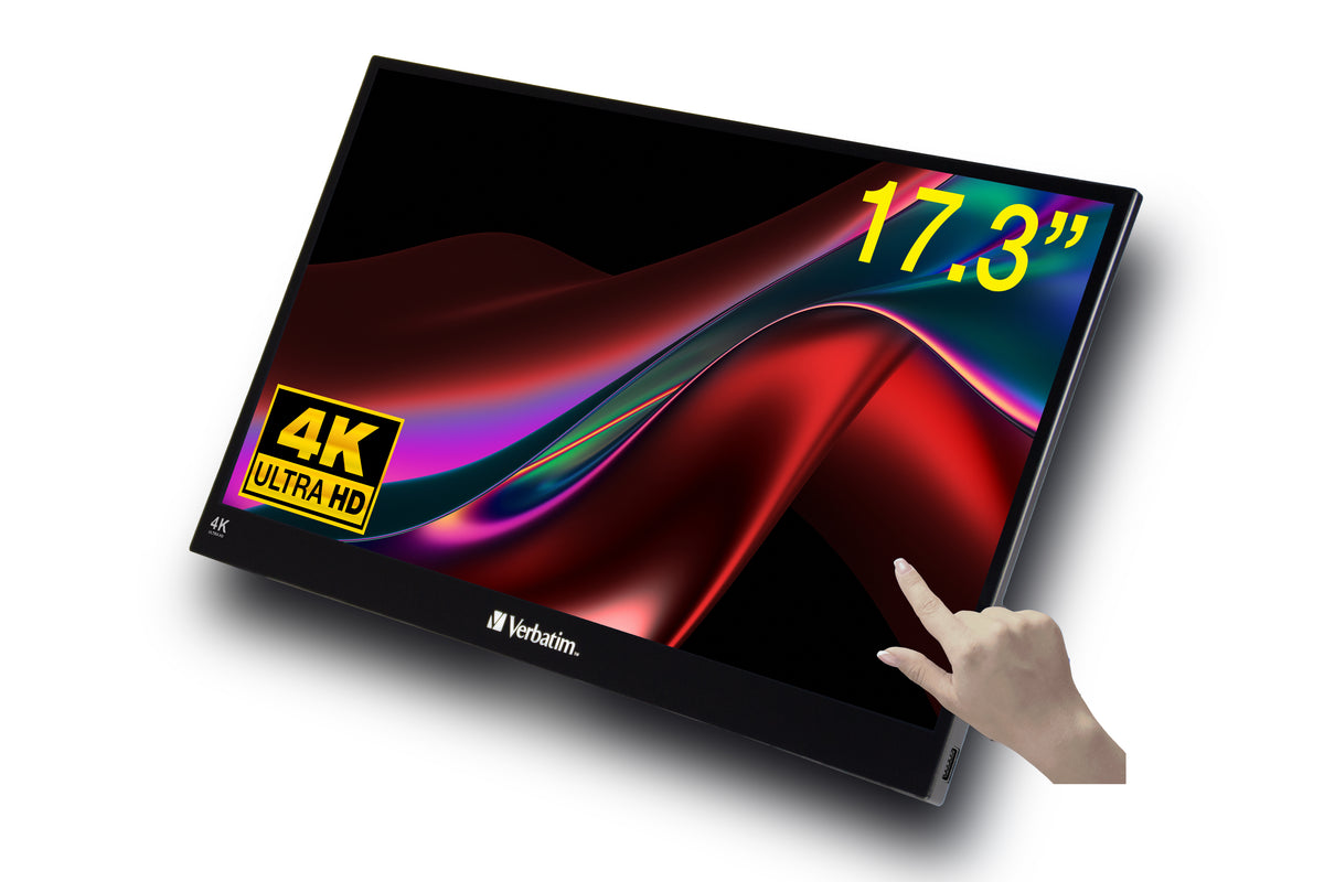 Verbatim 16105568 pantalla para PC 43,9 cm (17.3") 3840 x 2160 Pixeles 4K Ultra HD LCD Pantalla táctil Negro (2)