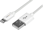 Startech USBLT1MW - Blanco, Cable Lightning, Lightning macho a USB macho, 1 m