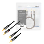LogiLink CA1209 cable de audio 10 m 2 x RCA Negro (6)