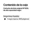 HP 62XL High Yield Black Original Ink Cartridge cartucho de tinta 1 pieza(s) Alto (4)