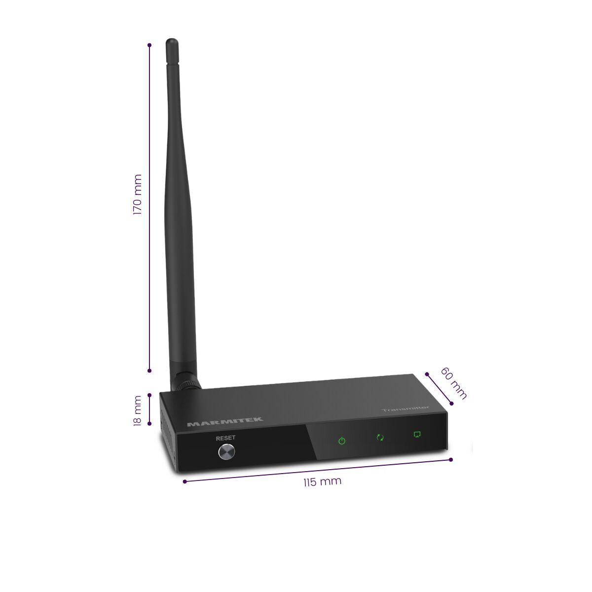 Marmitek TV Anywhere Wireless HD 2 Transmisor y receptor de señales AV Negro (8)