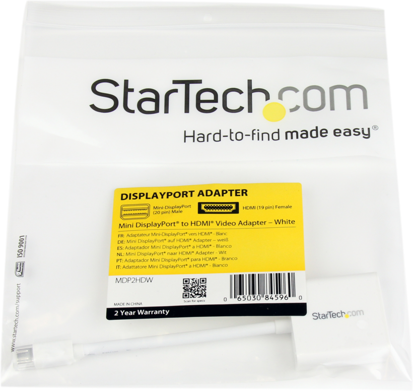 Startech MDP2HDW - Cable Conversor, Hembra HDMI, Macho Mini DP, 1920x1200 (2)