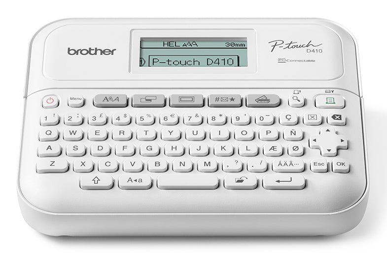 Brother PT-D410 impresora de etiquetas Transferencia térmica 180 x 180 DPI 20 mm/s Alámbrico TZe QWERTY (2)