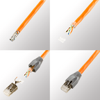 Conector RJ45 Cat 6a STP gris 100 unid. (8)