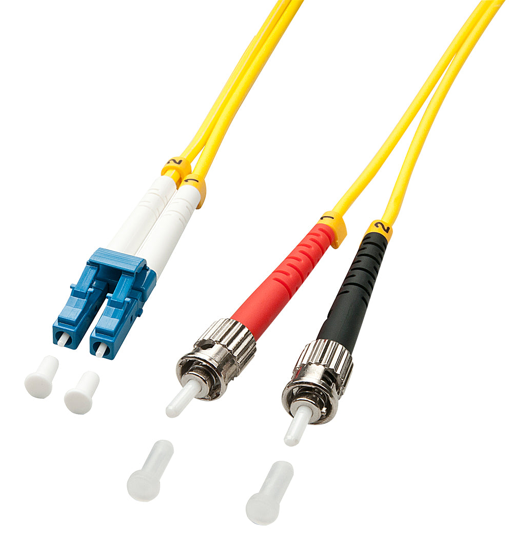 Lindy 5.0m OS2 LC - ST Duplex Cable de fibra óptica e InfiniBand 5 m Amarillo (2)