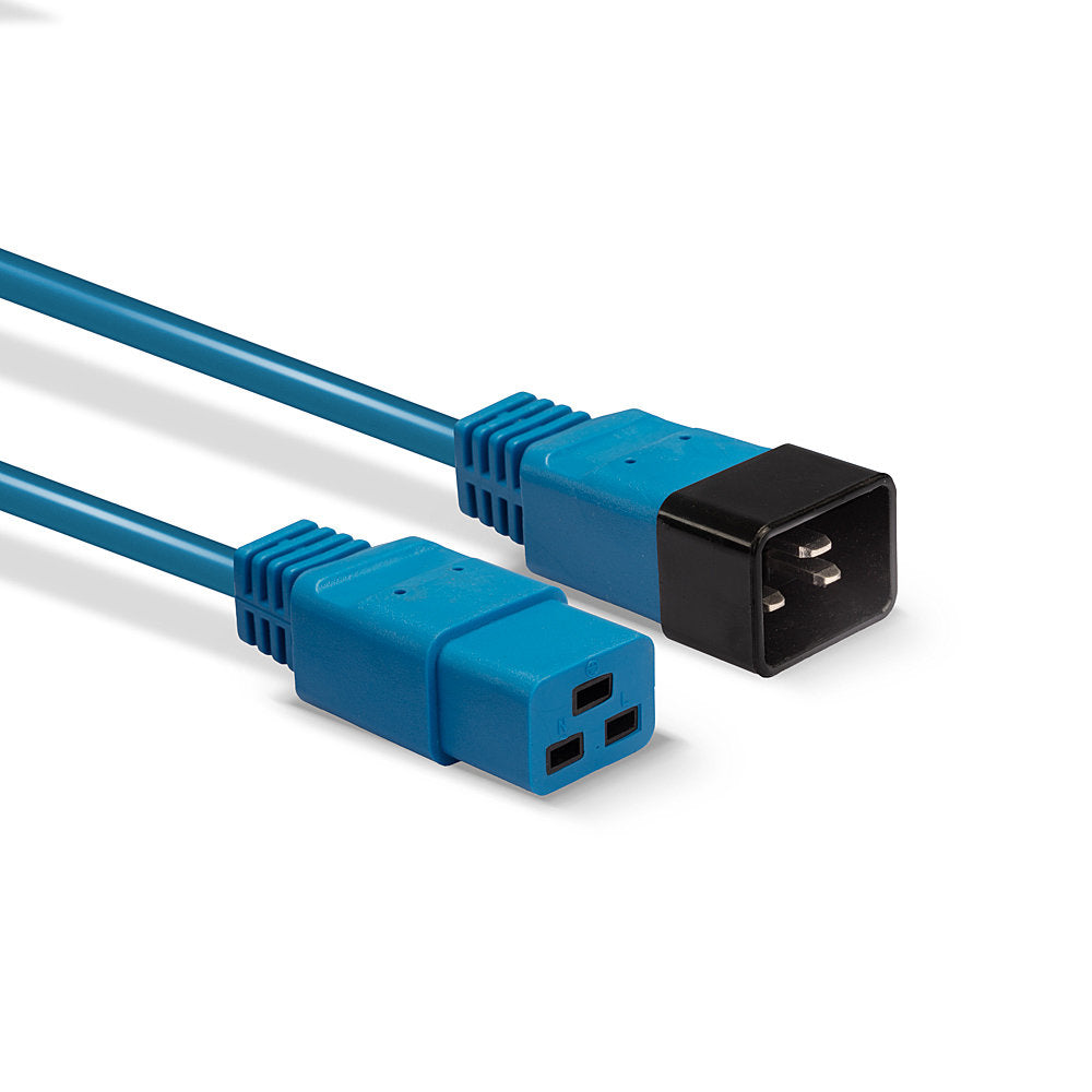 Lindy 30120 cable de transmisión Azul 1 m C19 acoplador C20 acoplador (4)