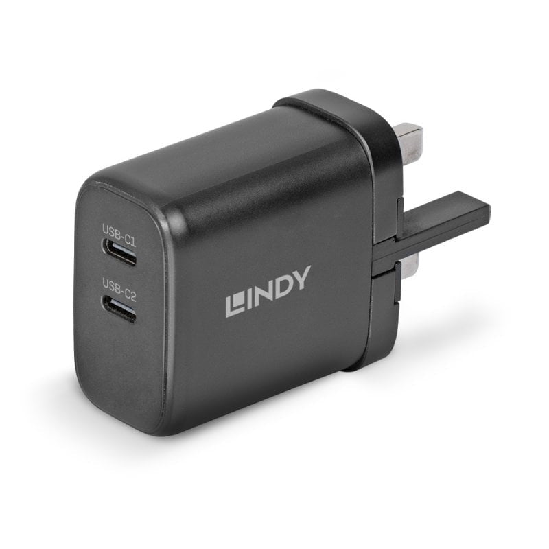 Lindy 73439 cargador de dispositivo móvil Universal Negro Corriente alterna Carga rápida Interior