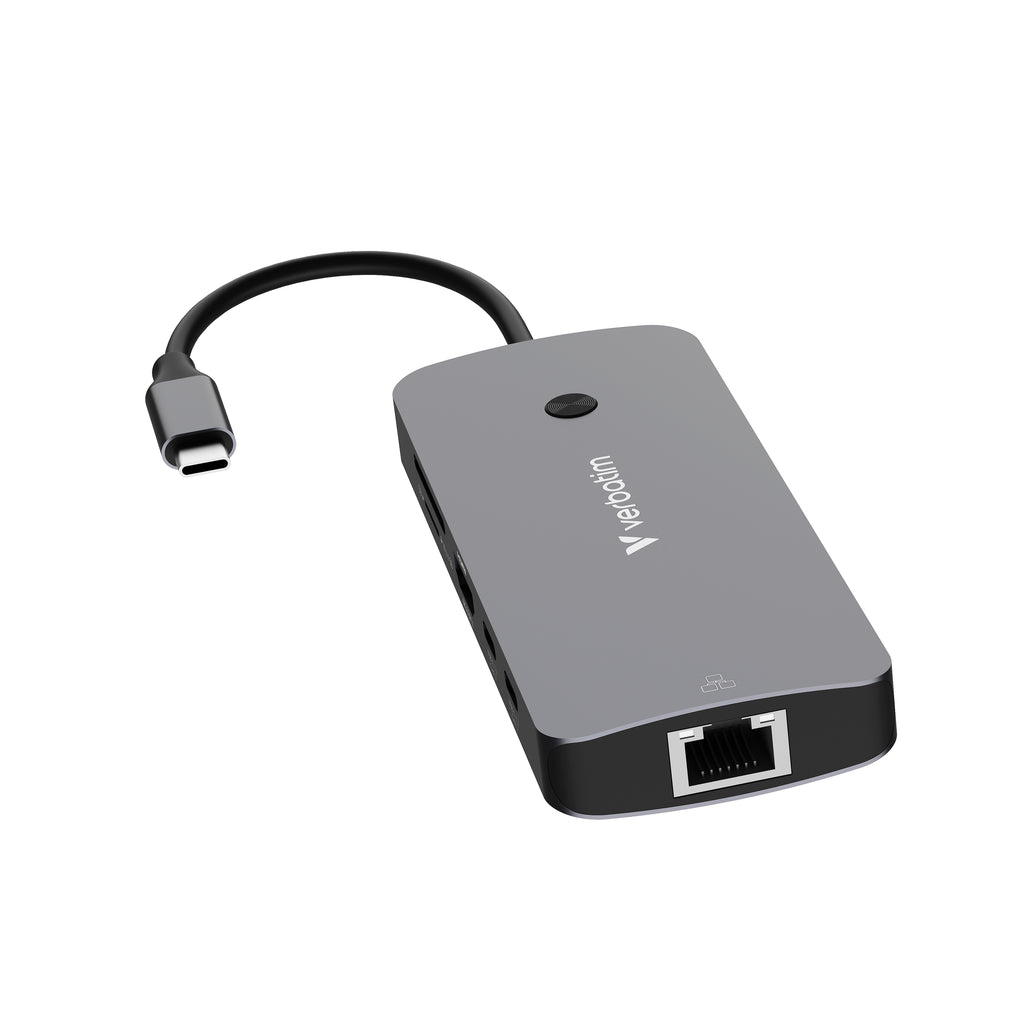 Verbatim CMH-09 USB Tipo C 10000 Mbit/s Plata (5)