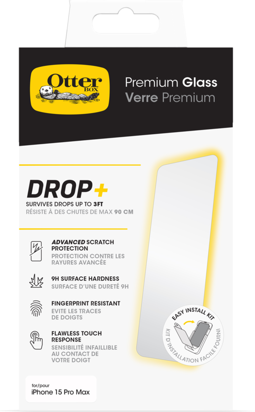 OtterBox Premium Glass Antimicrobial Apple iPhone 15 Pro Max -clear (4)