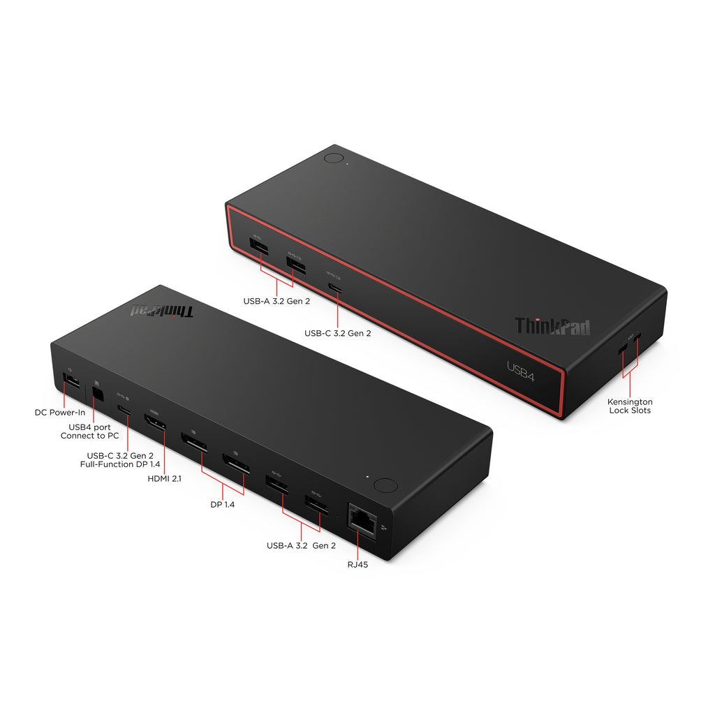 Lenovo ThinkPad USB4 Dock 5000 (with 135W Adapter) Alámbrico Negro (7)