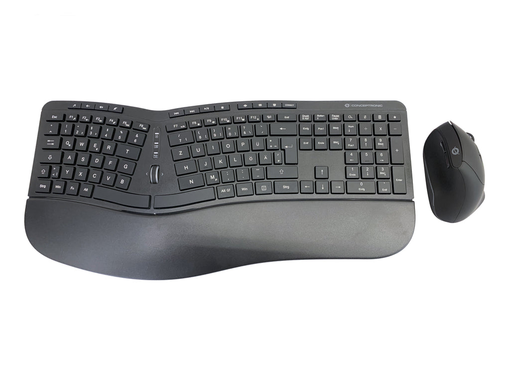 Conceptronic ORAZIO02DE teclado Ratón incluido Oficina RF inalámbrico QWERTZ Alemán Negro