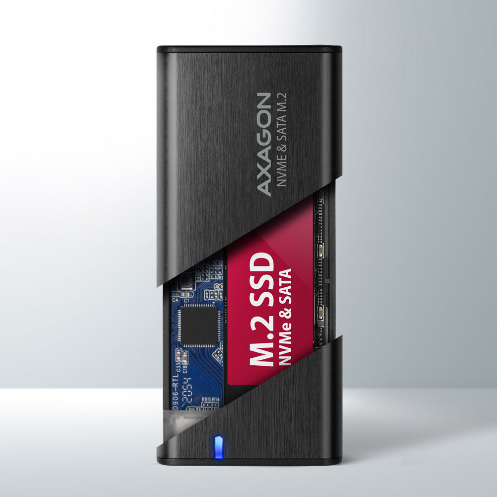 Axagon EEM2-SB2 caja para disco duro externo Caja externa para unidad de estado sólido (SSD) Negro M.2 (4)