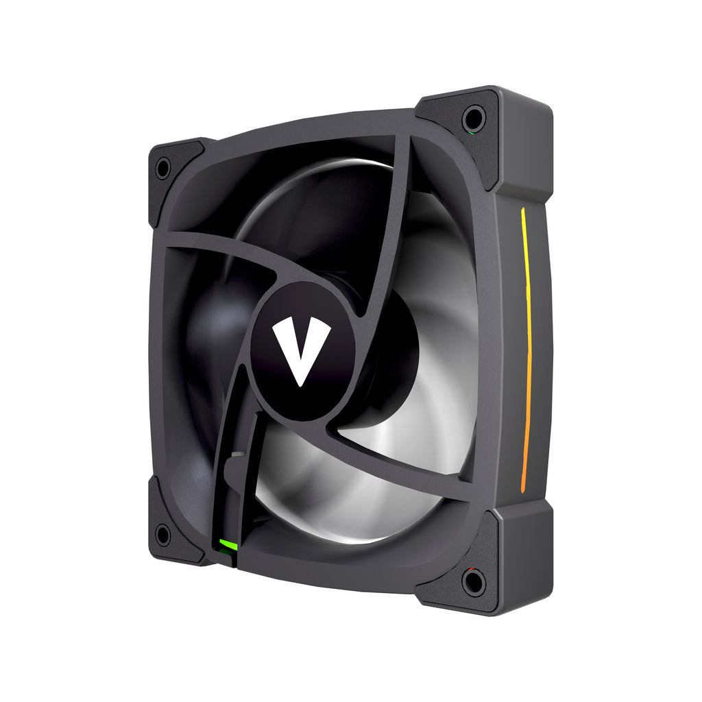 VIDA Stealth 120mm ARGB PWM Case Fan, Hydraulic Bearing, Outer Ring Lighting